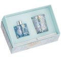 fiori - azzurro - cannella