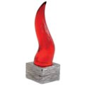 cm 8 h 25 - rosso trasparente