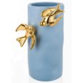 Tavola e arredo diam cm 14 h 31 - azzurro & oro