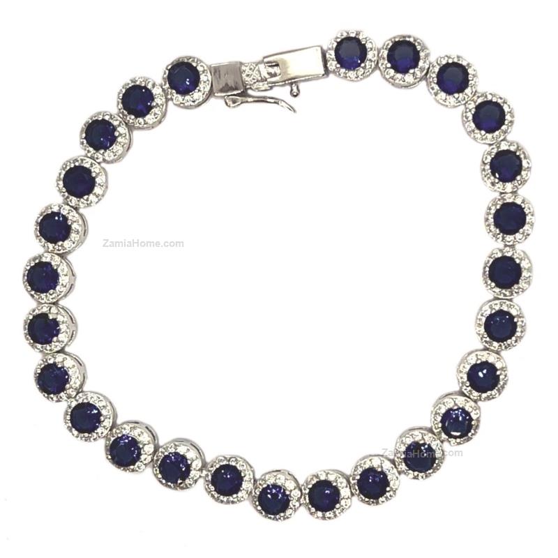 Bracciale in argento con zirconi