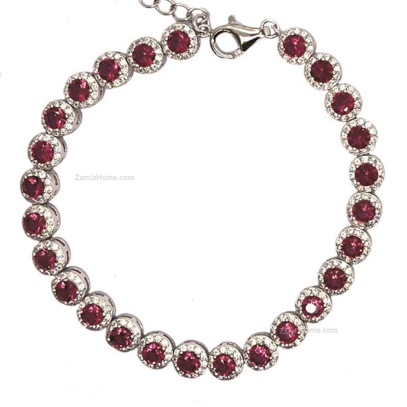 Bracciale in argento con zirconi