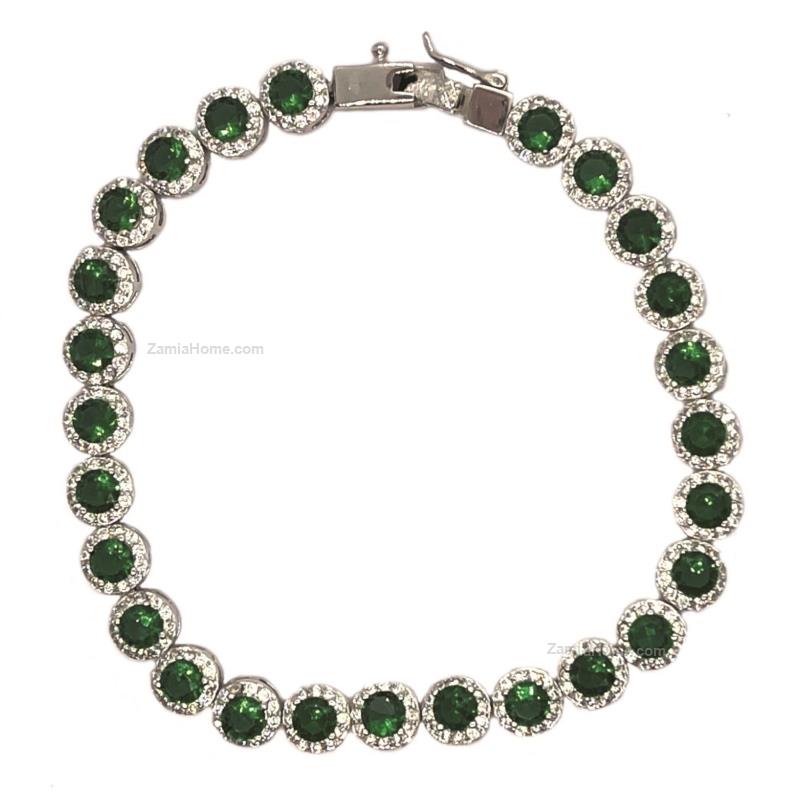 Bracciale in argento con zirconi