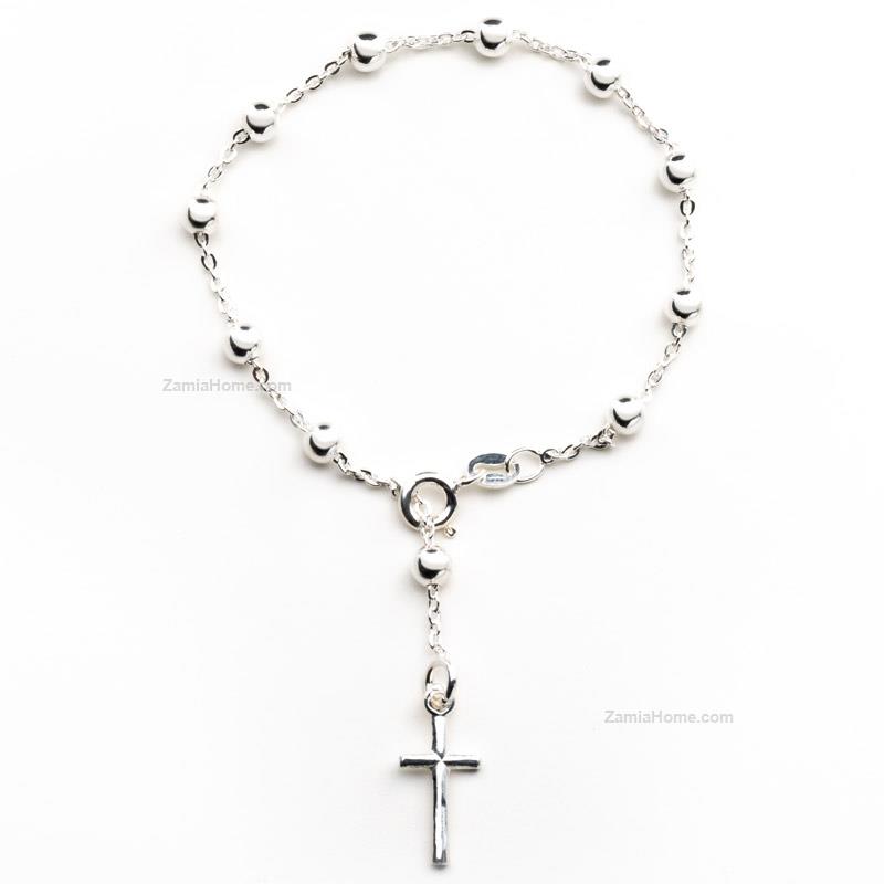 Bracciale Rosario Argento Sfere Grandi