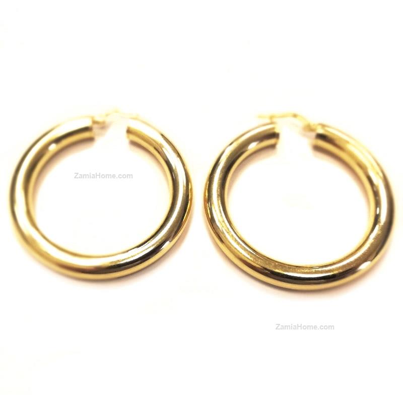 Silver circle earrings