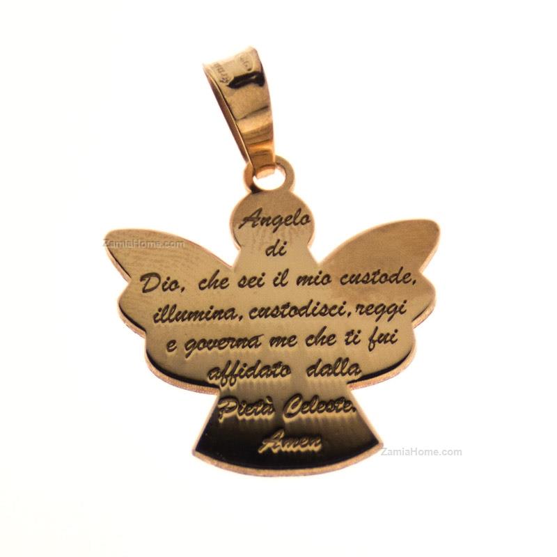 Pendente angelo con preghiera