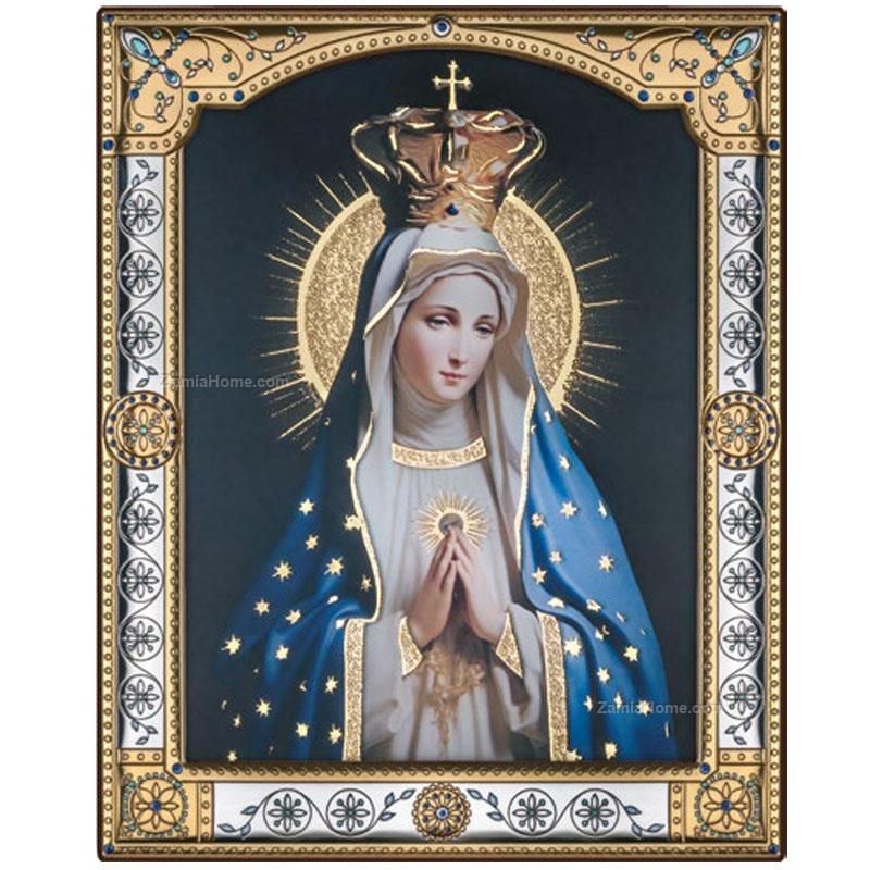 Our lady of fatima golden foil