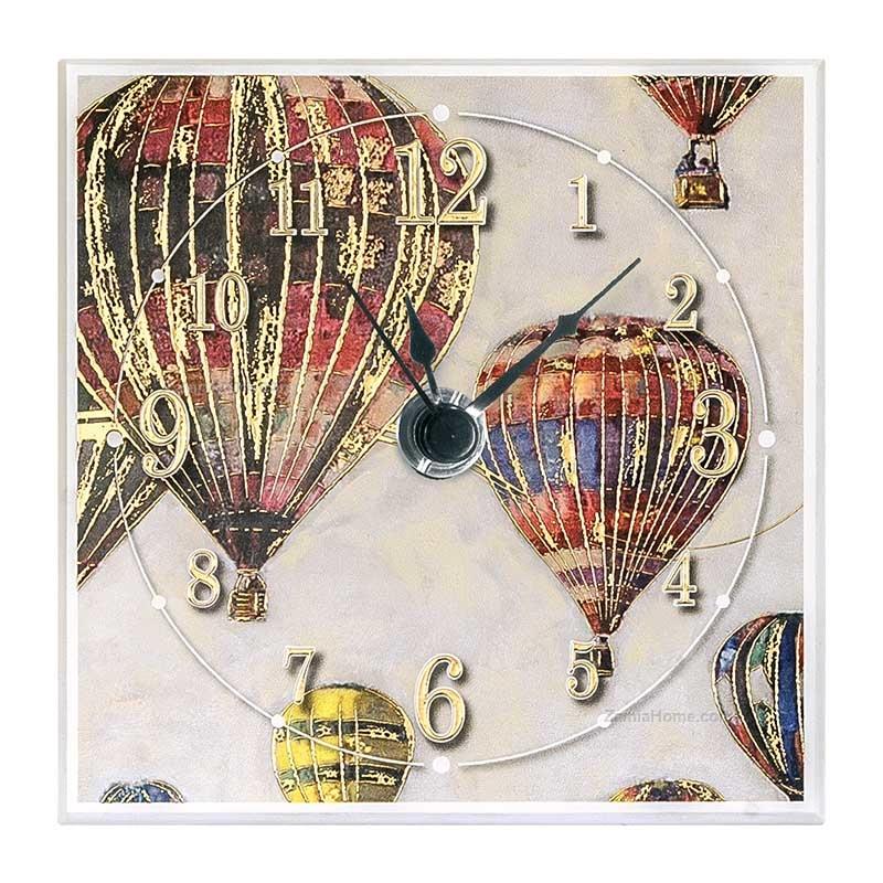 Table clock hot air balloons