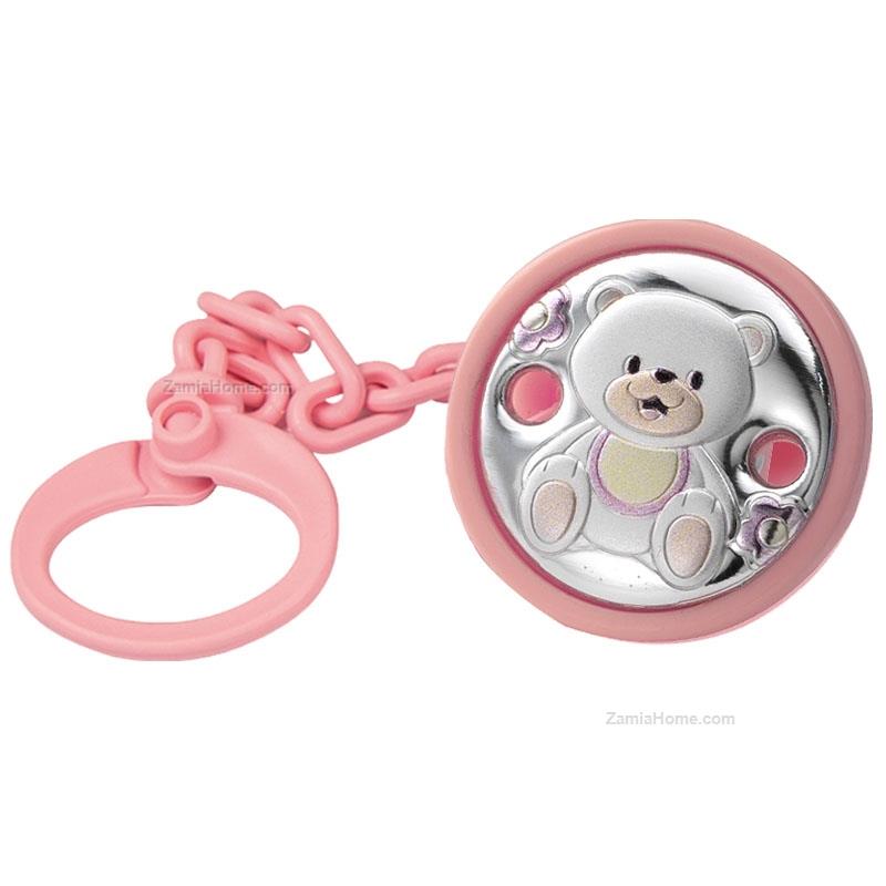 Rubber nipple brooch teddy bear