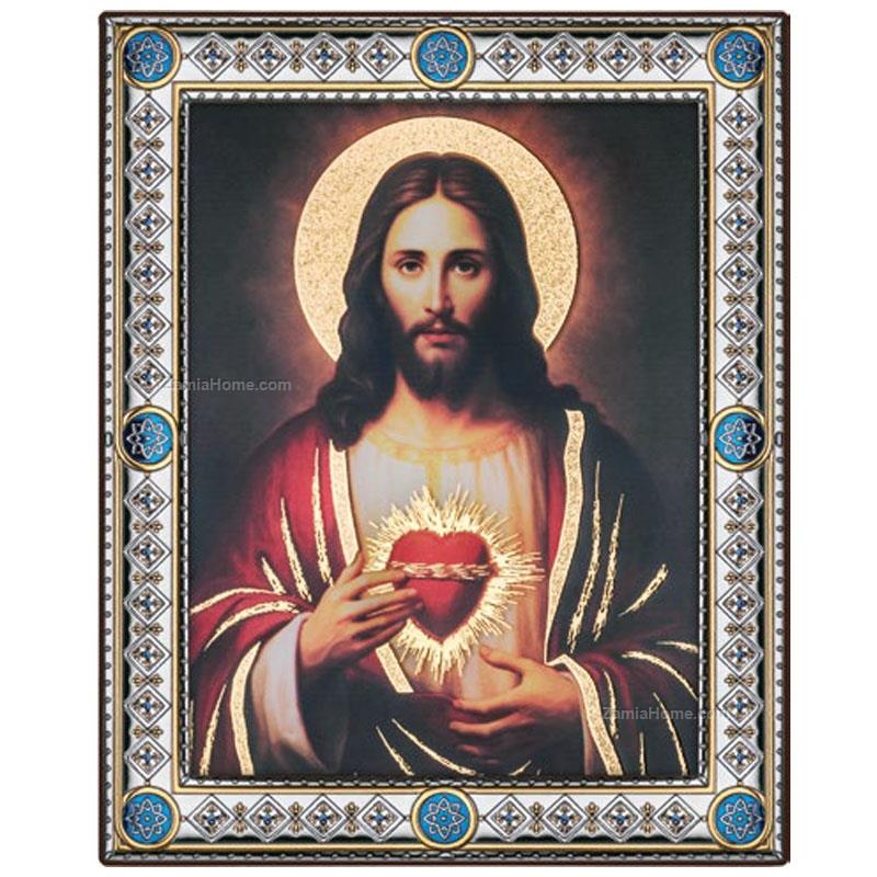 Sacro cuore foglia oro