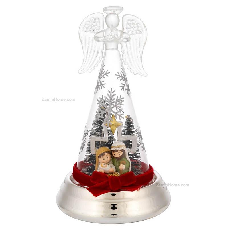 Angel with nativity scene