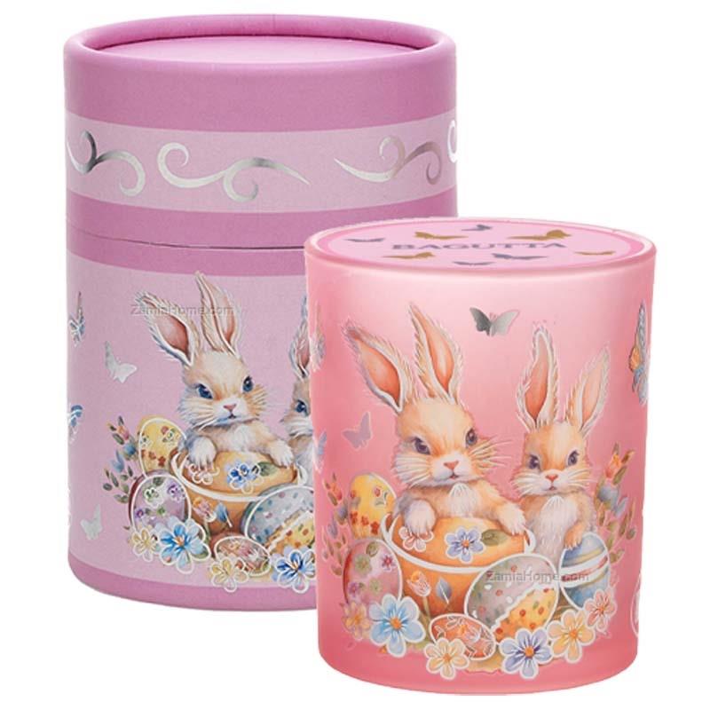 Glass tealight holder rabbit