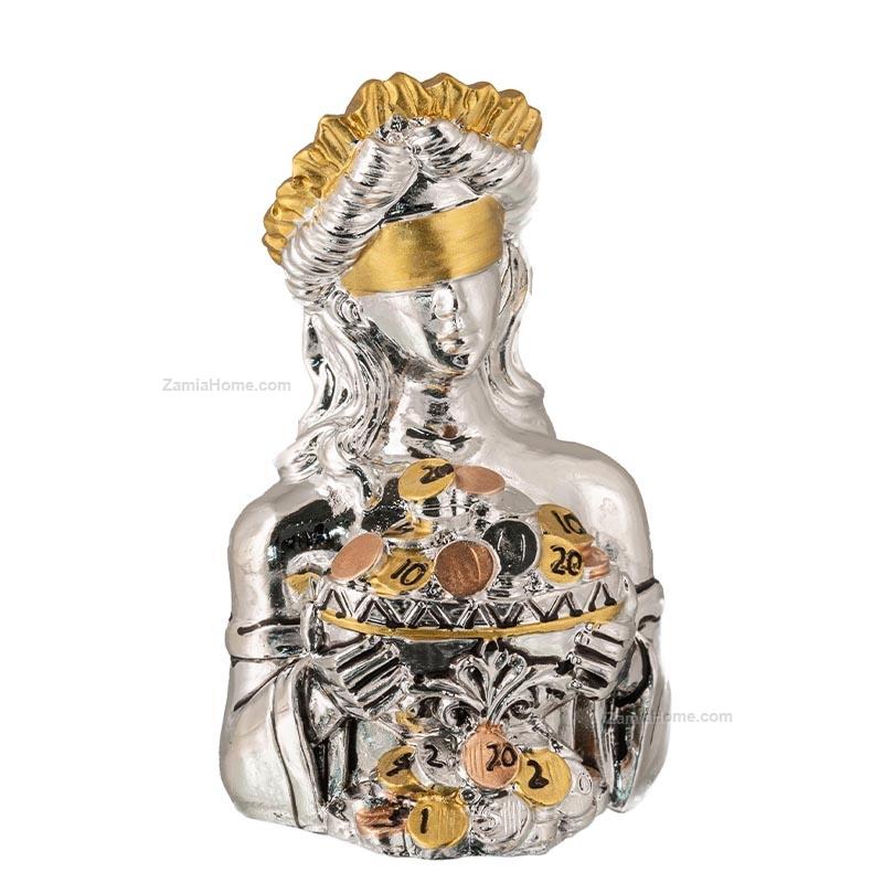 Lady luck bust with horn of plenty