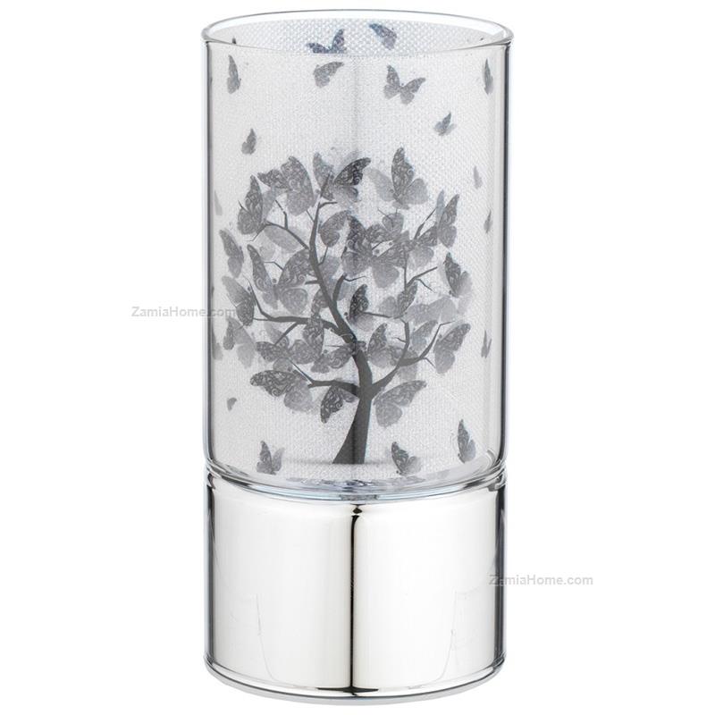 Lampada albero farfalle bianco e nero