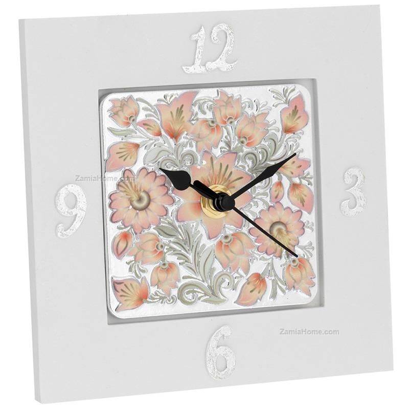 Orologio quadrato fiori