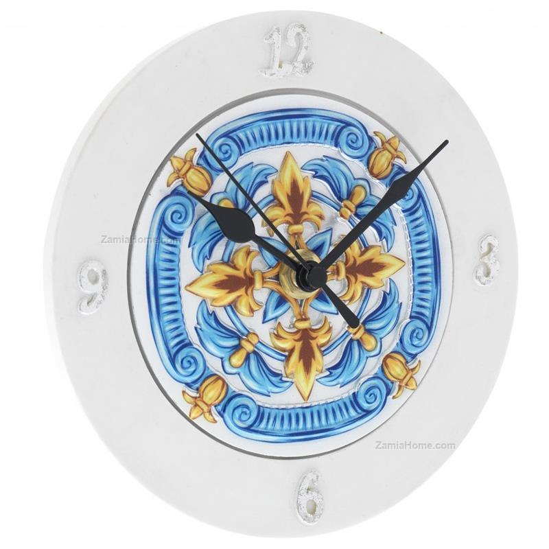 Orologio tondo maiolica