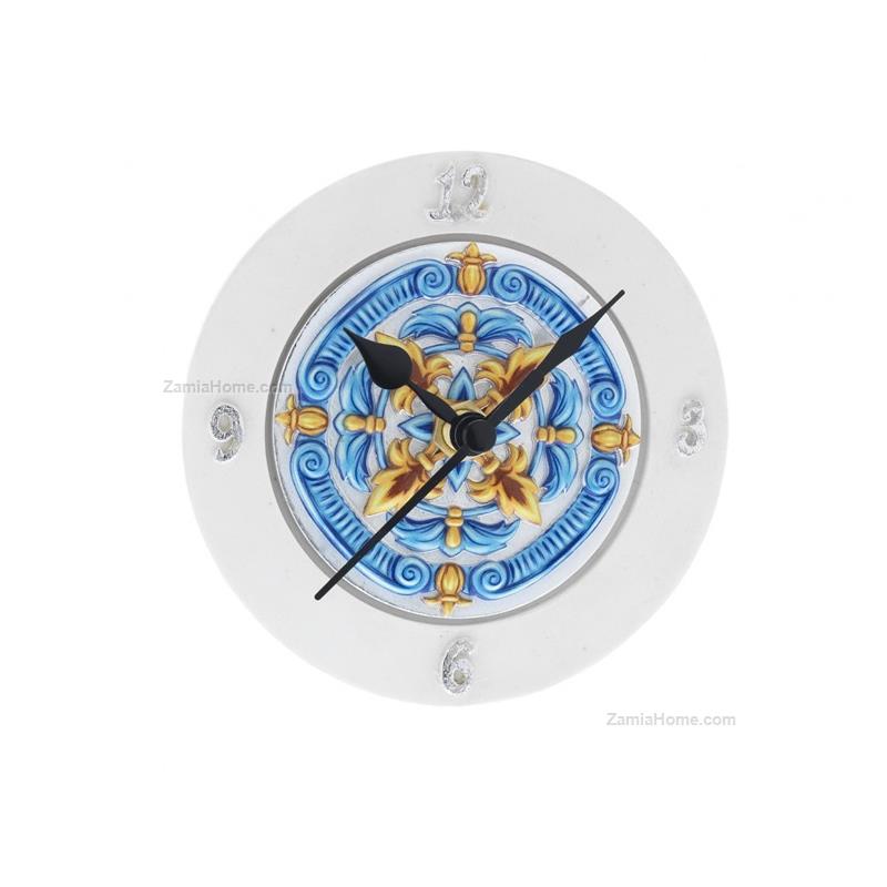 Orologio tondo maiolica