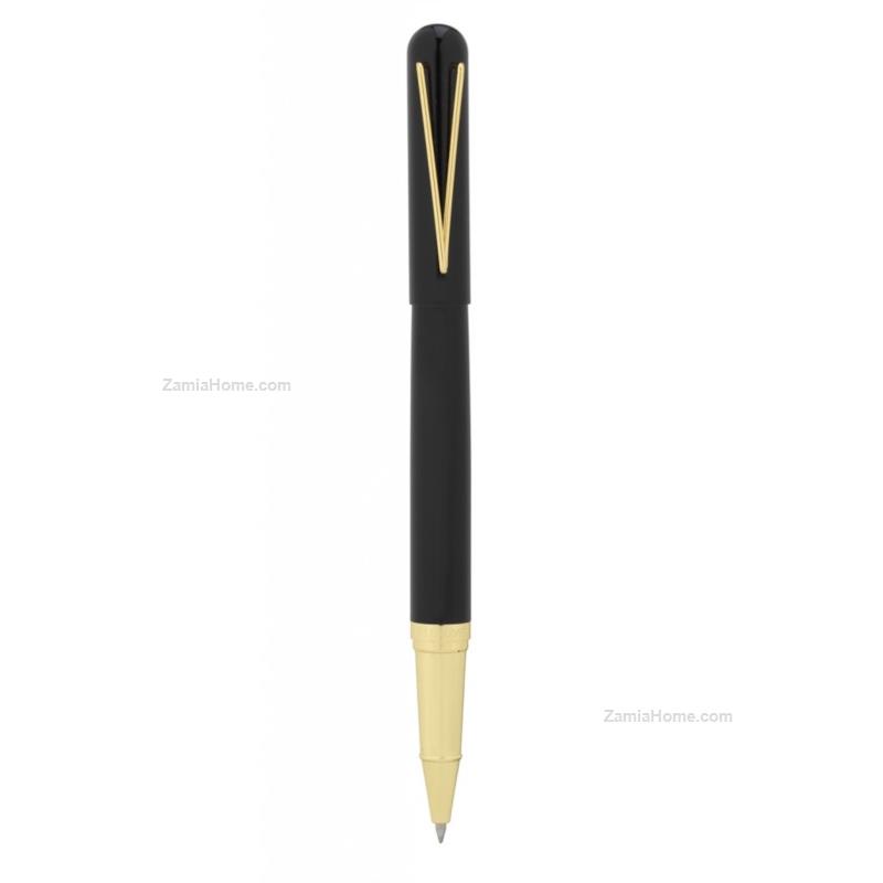Penna roller laccata nera