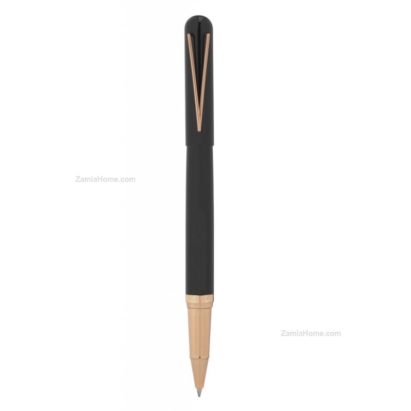 Penna roller laccata nera