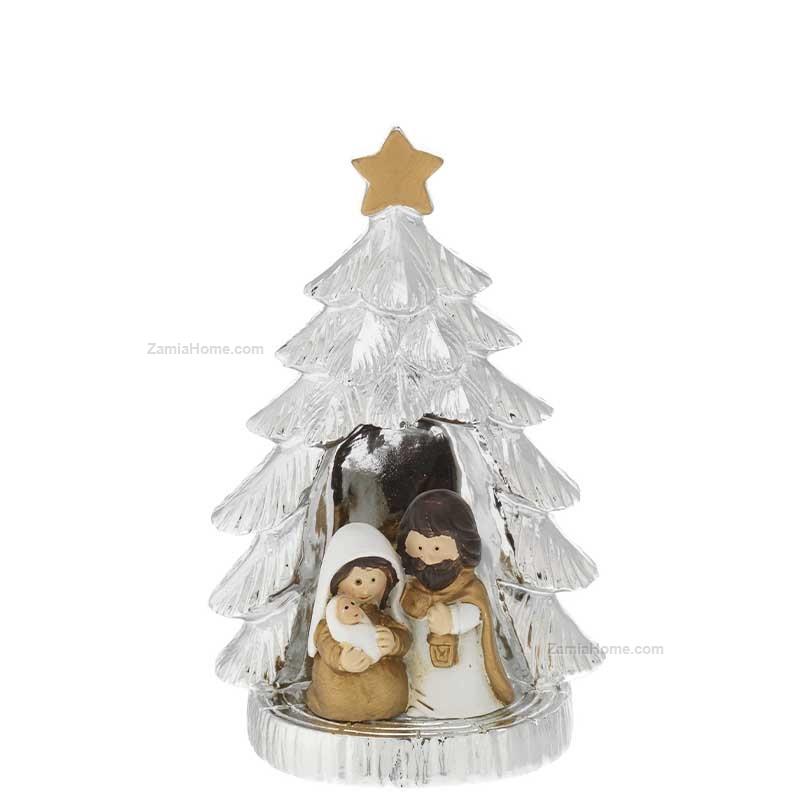 Nativity scene with tree