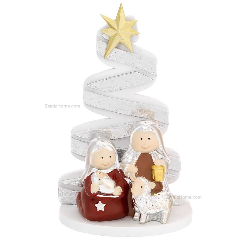 Nativity scene on tree shaped base