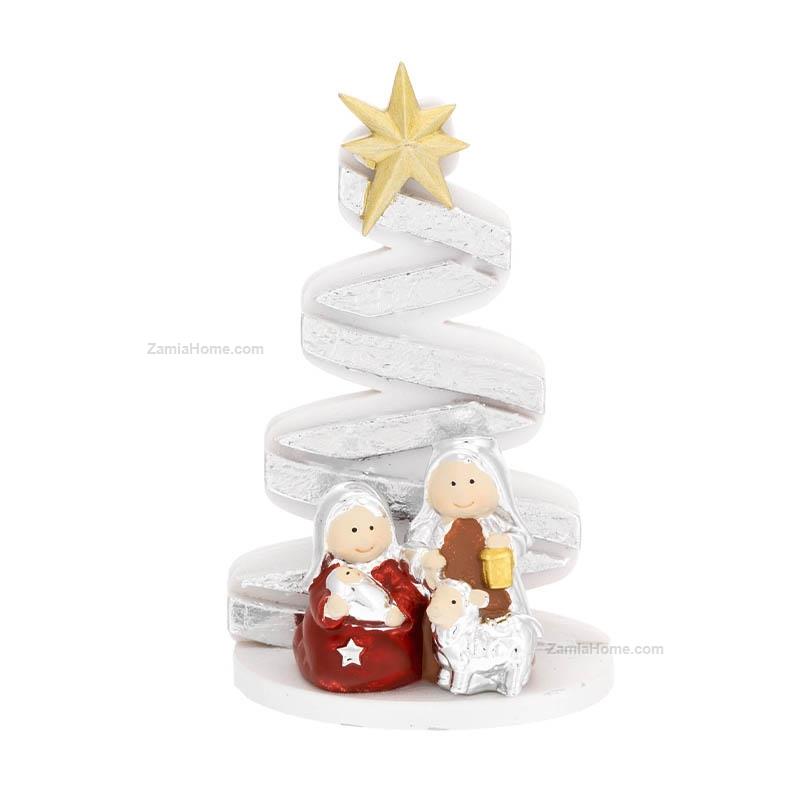 Nativity scene on tree shaped base