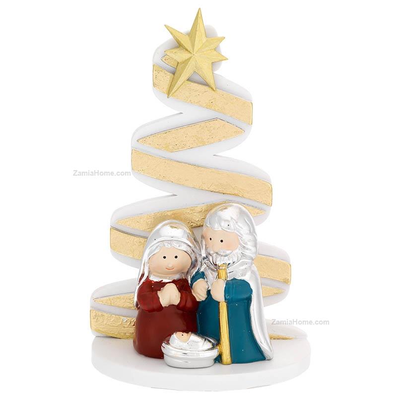Nativity scene on tree shaped base