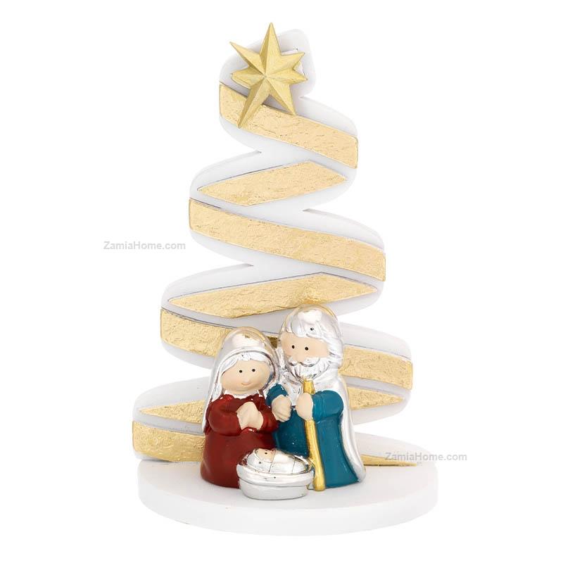 Nativity scene on tree shaped base