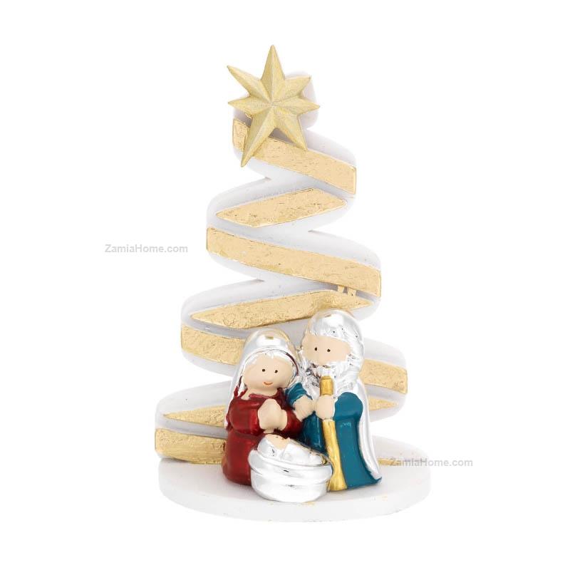 Nativity scene on tree shaped base