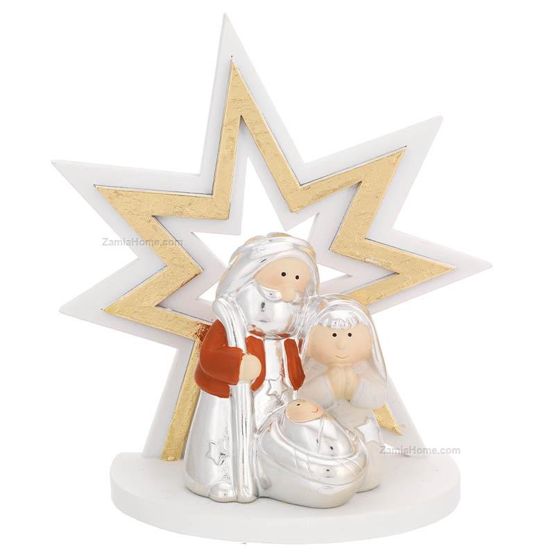 Nativity scene on star shaped base
