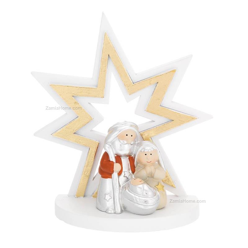 Nativity scene on star shaped base