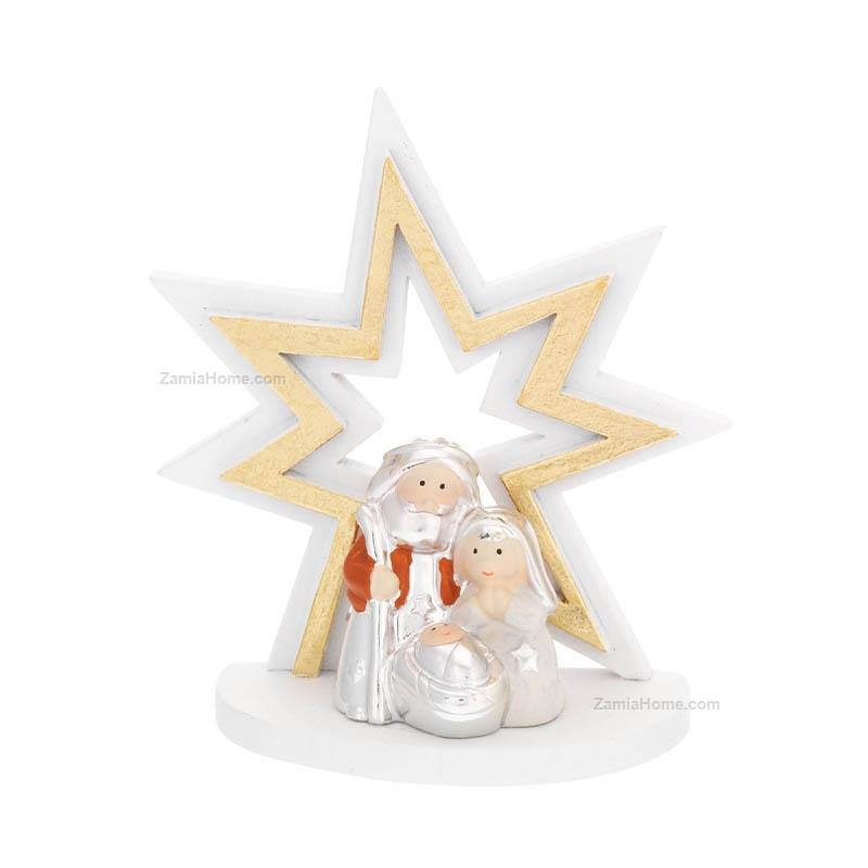 Nativity scene on star shaped base