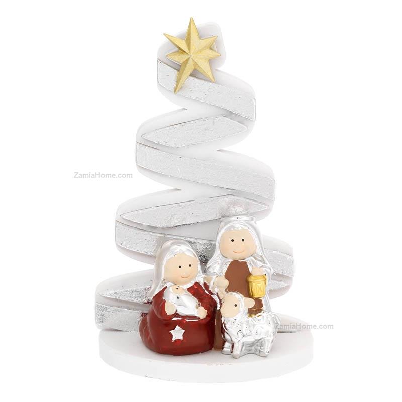 Nativity scene on tree shaped base
