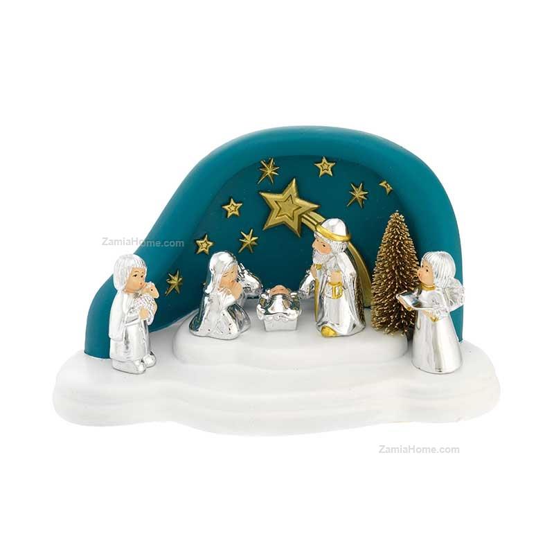 Nativity scene with lights