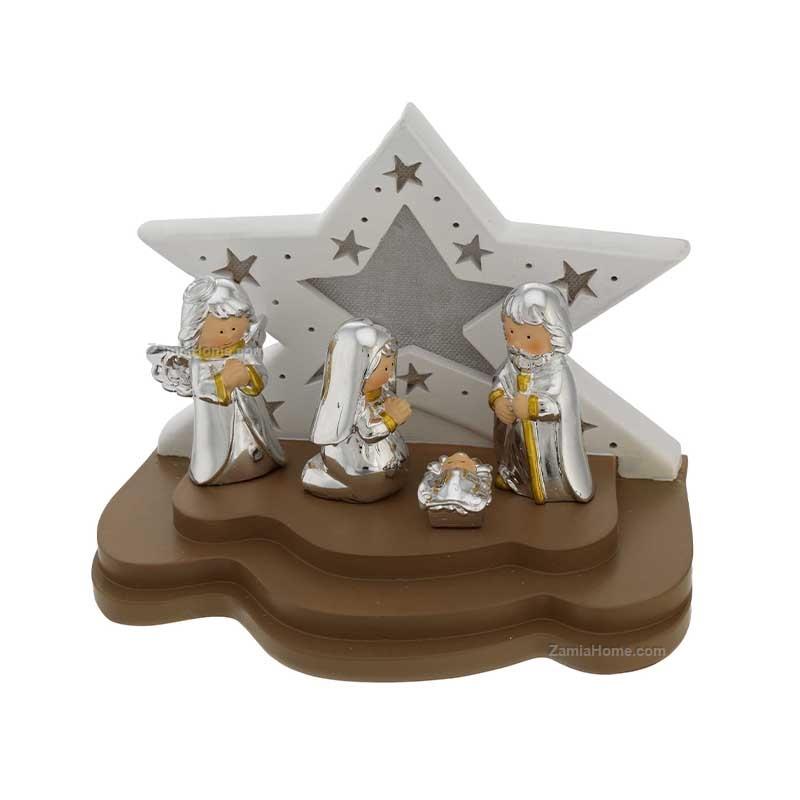 Nativity scene with lights