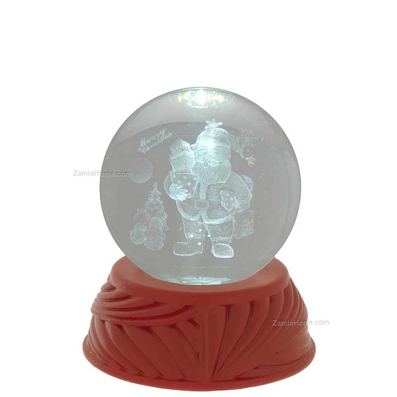 Sfera in cristallo babbo natale