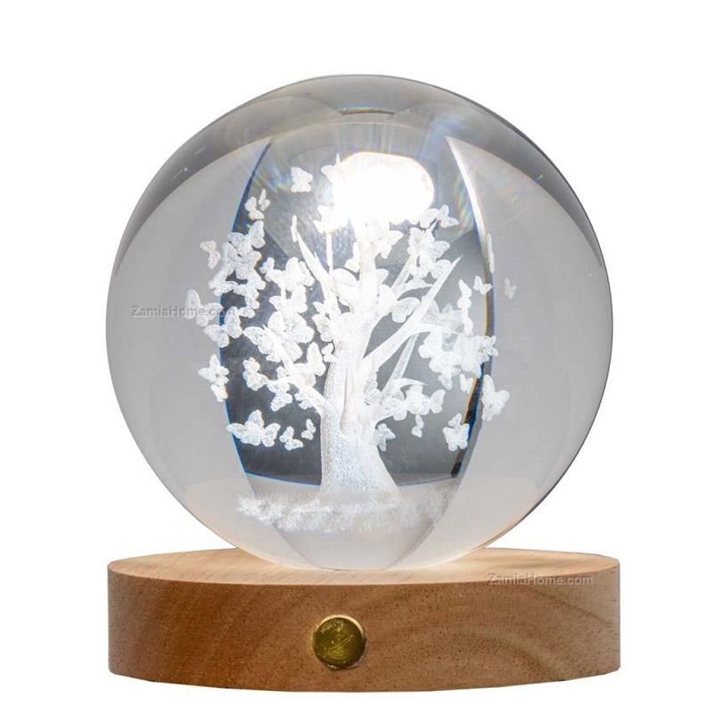 Butterfly tree sphere with light