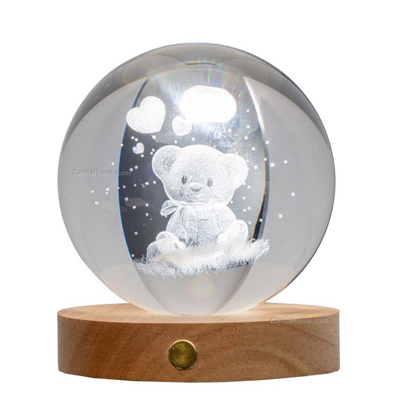 Teddy bear sphere with light
