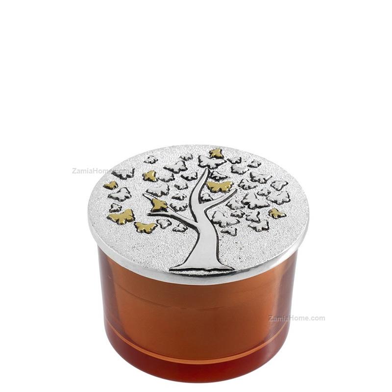 Round small vase with candle