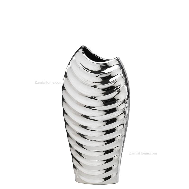 Silver coated vase