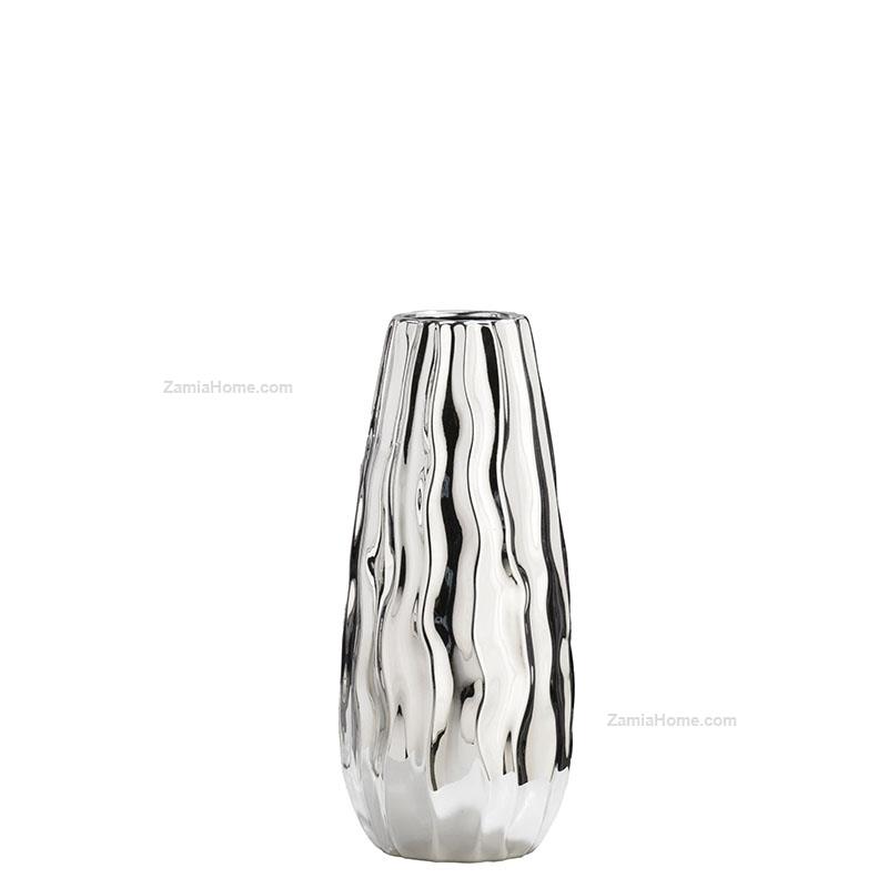 Silver coated vase