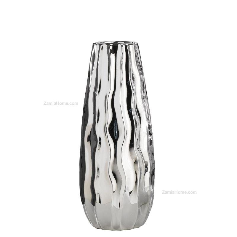 Silver coated vase
