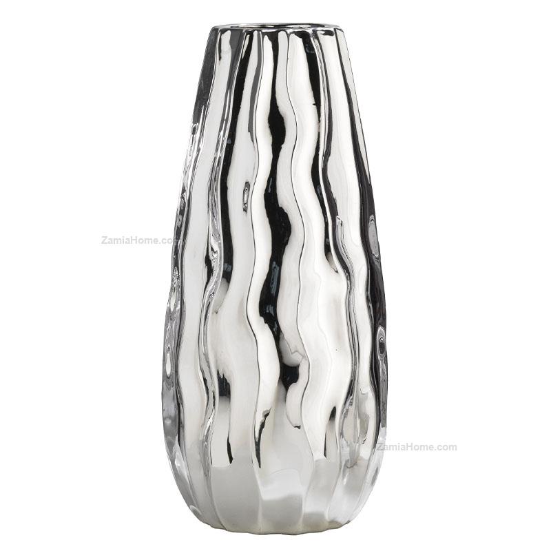 Silver coated vase