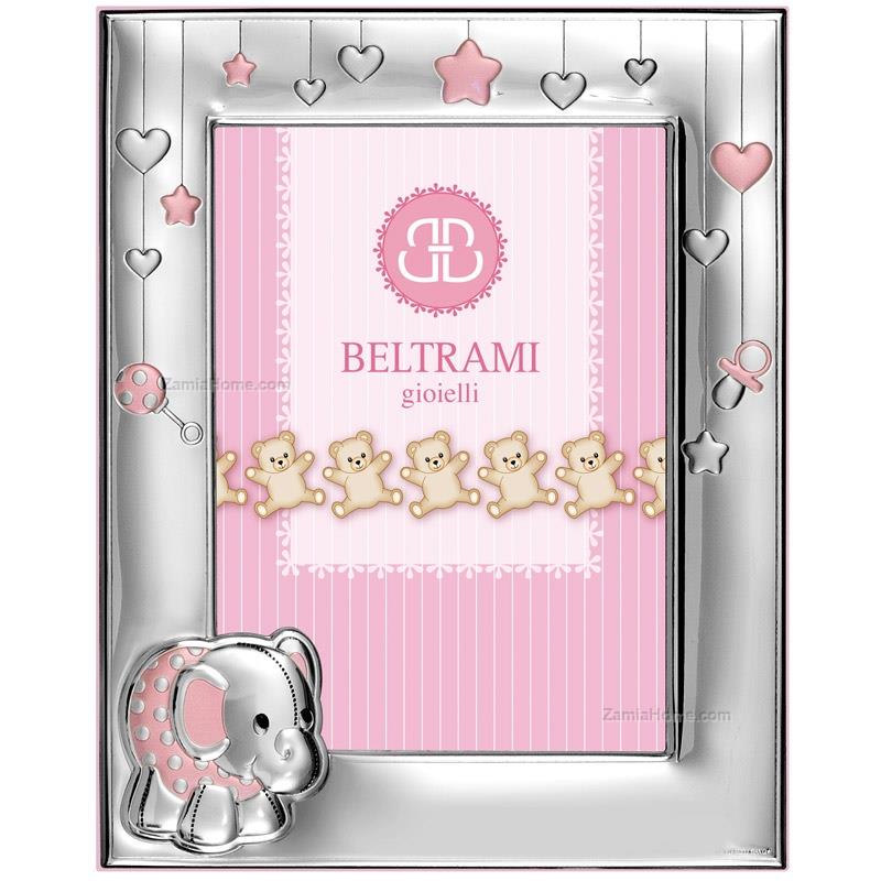 Picture Frame Elephant Beltrami Cm 13x18 Pink Baby Silver Plate Bel3702 Picture Frame Elephant Beltrami Cm 13x18 Pink Baby Silver Plate Bel3702
