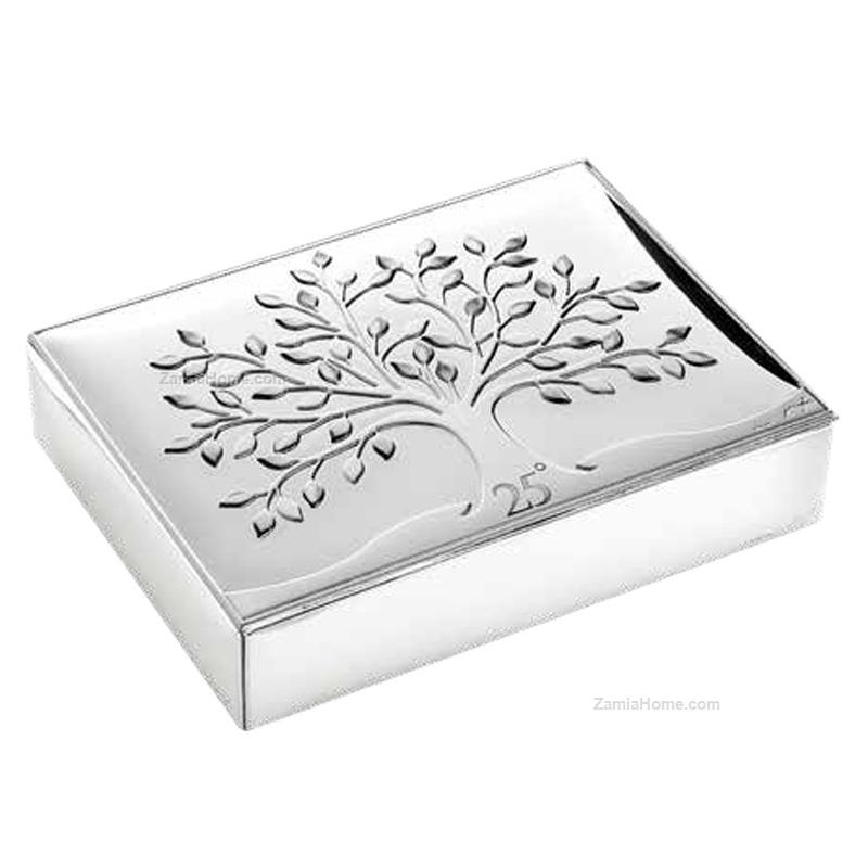 Jewelry case tree of life elite cm 20x15 h 5 wood and silver fme6521