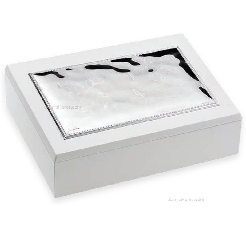 White wood jewelry case