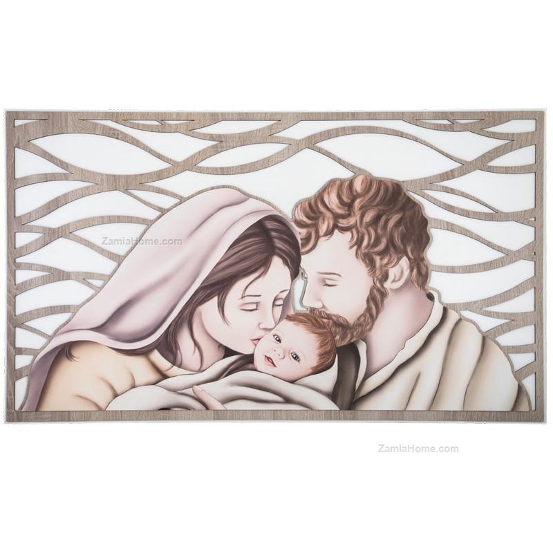 Sacra famiglia decoro wave