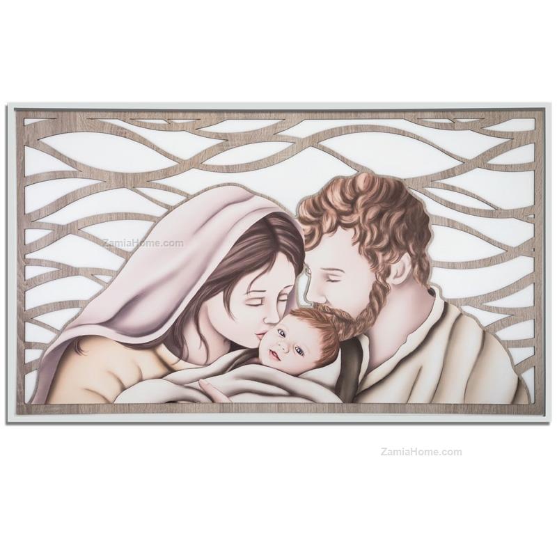 Holy family with waves decor