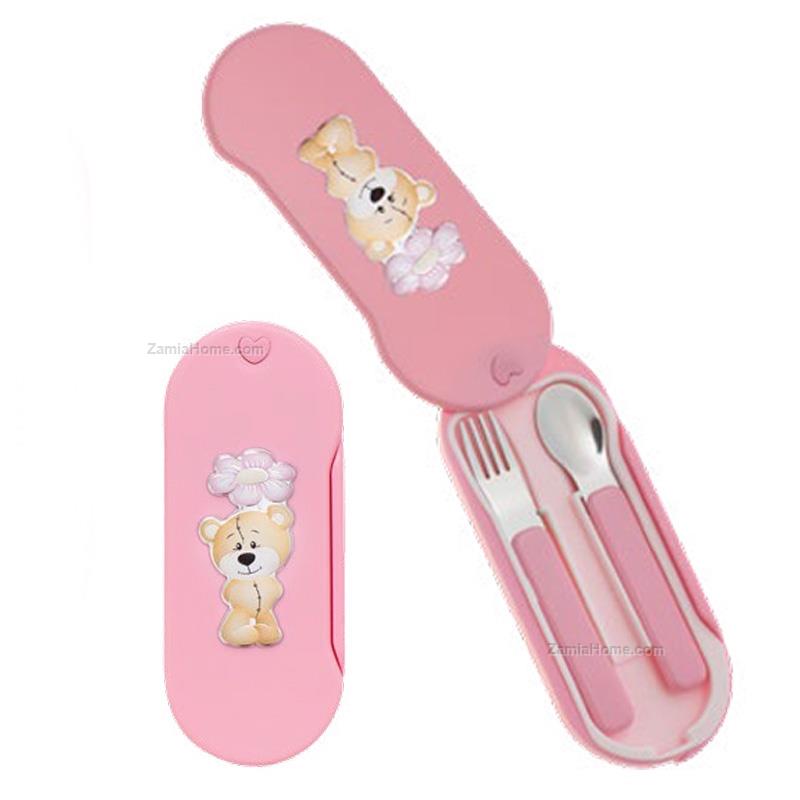 Baby food set teddy flower