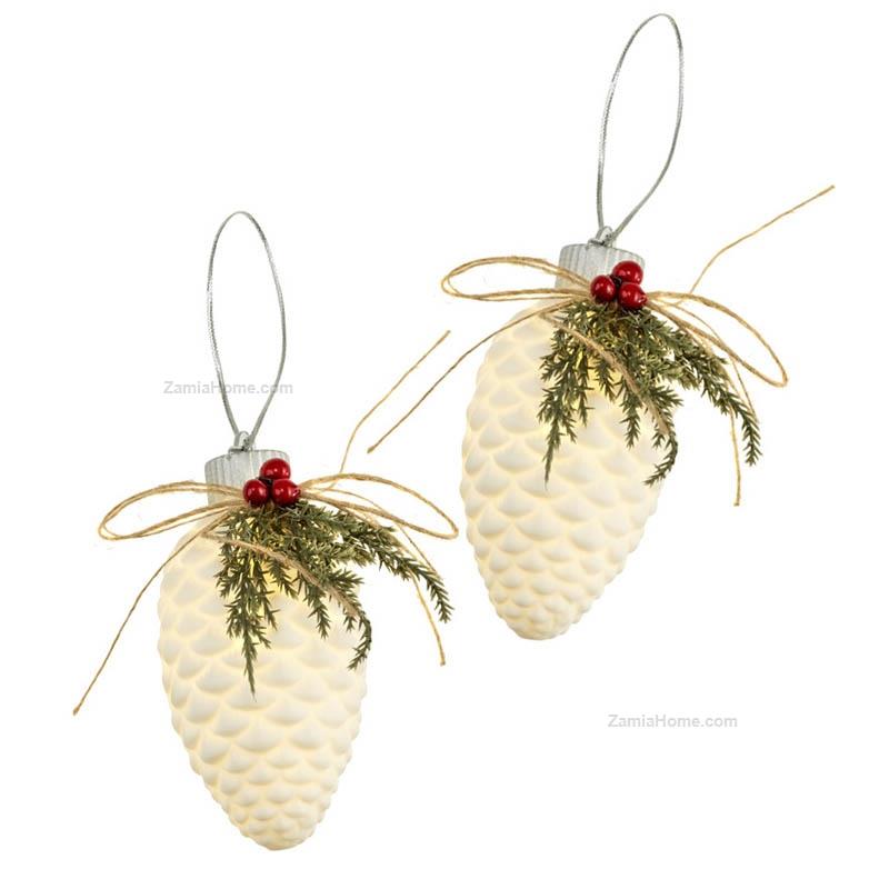 Set pigne xmas white