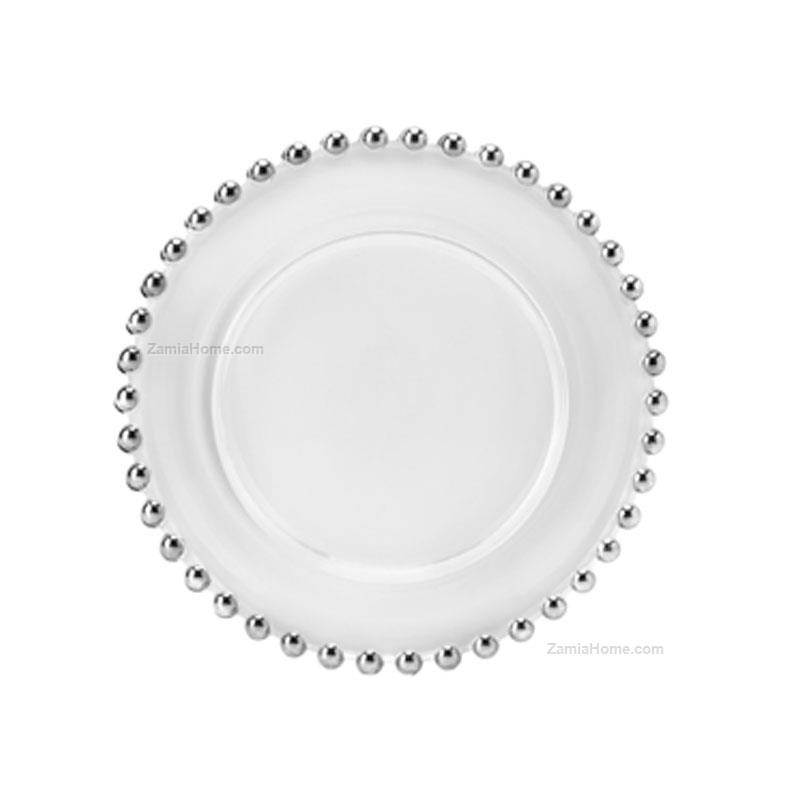 Bread plate pearl silver
